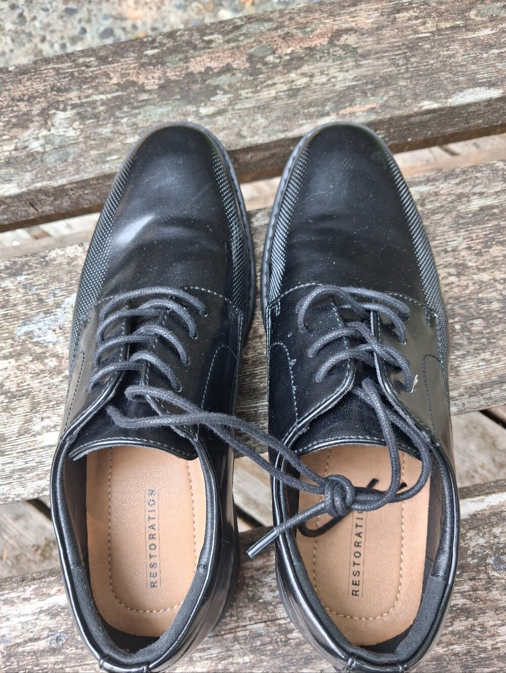 Restoration Black boy's Lace-Up Dress Shoes